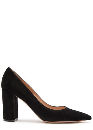 Gianvito Rossi Piper 85 Suede Pumps - Black