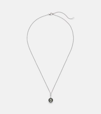 Mikimoto 18kt white gold necklace with pearl and diamonds