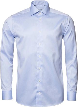 Eton Signature Twill Overhemd - Heren - Casual Overhemden - Blauw - 3XL - Katoen - Overhemden