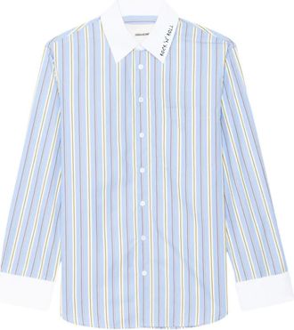 Zadig&Voltaire striped cuff shirt - Blue