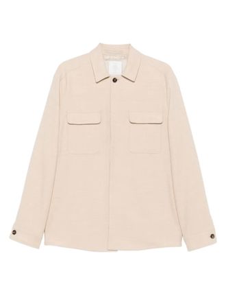 Eleventy buttoned flap-pocket jacket - men - Wool - 56 - Neutrals