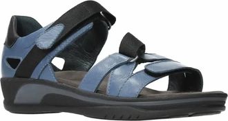 Wolky Womens Desh Savanna Leather Sandal In Jeans