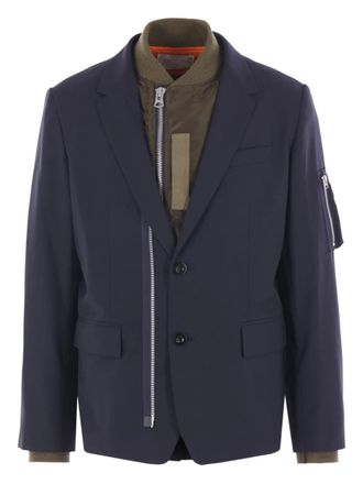 sacai Jack met rits en knoop - Blauw