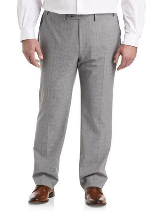Michael Kors Big & Tall Plaid Suit Pants in Grey at Nordstrom, Size 46 X 32