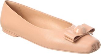 Ferragamo Ferragamo Vara Leather Ballet Flat