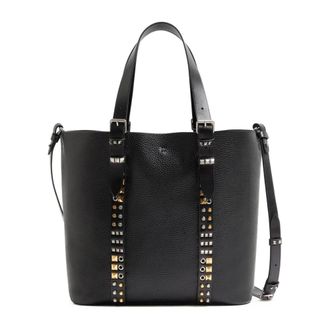 Valentino Bolso Tote Mediano Rockstud Acolchado - Bags - Mujer - Negro - ONE SIZE
