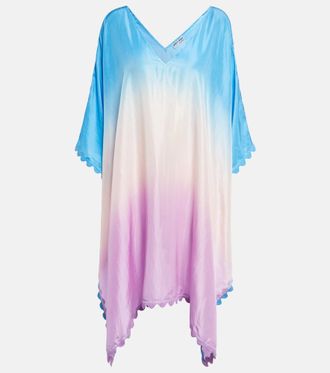 Juliet Dunn Ombré silk poncho