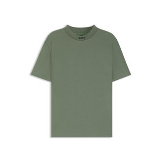 BOSS Relaxed-fit shirt in stretch cotton with camp collar