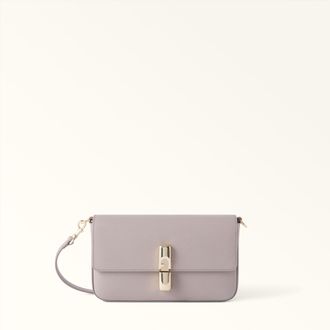 Furla Iride Crossbody S Cachemire Gray Grey Textured Leather Woman