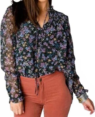 BuddyLove Everly Long Sleeve Button Up Blouse In Daisy