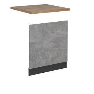 Vicco Frontal Para Lavavajillas R-line, Hormig&oacute;n, 60 Cm, Et Roble