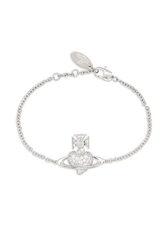 Vivienne Westwood Silver-Tone Chain Bracelet with Planet Charm