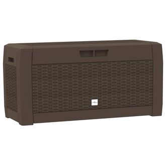 Berkfield Home Garden Storage Box Brown 119x48x60 cm PP | Size: 119 x 48 x 60 cm