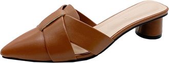 Generic Brown Women Sandals in Earth Tone with Low Heel and Refined Toe for A Versatile and Comfortable Option