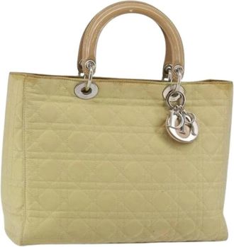 Dior Pre-owned Vintage Handtas - Dames - Vintage Handtas - Beige - ONE Size - Nylon - Vintage