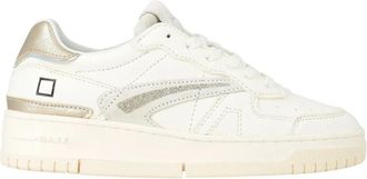 D.A.T.E. Torneo Shiny Ivory - Dames - Sneakers - Wit - 37 EU - Katoen - Schoenen