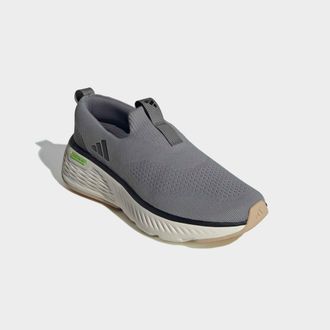 adidas Slip-On Sneaker ADIDAS SPORTSWEAR CLOUDFOAM GO LOUNGER, Herren, Gr. 44,5, grau (grau three, core schwarz, sanftes wei&szlig;), Synthetik, Textil, Schuhe Sli