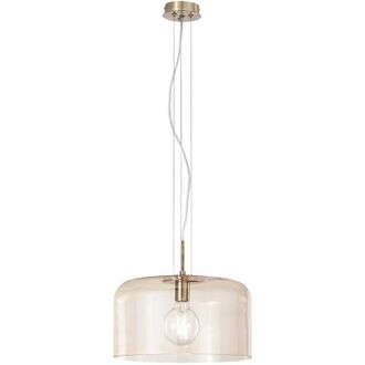Fan Europe Sospensione gibus in vetro ambrato 40 cm