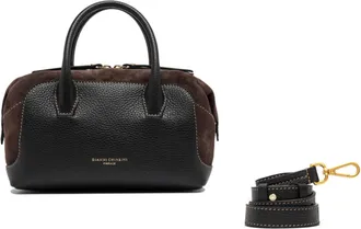 Gianni Chiarini Black Gemma Leather Suede Handbag