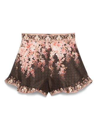 Zimmermann Illuminate Flutter shorts - women - Silk/Cotton/Viscose - 2 - Black
