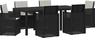 vidaXL Conjunto De Comedor De Jard&iacute;n 7 Uds. Antracita Y Gris Claro Pp Vidaxl