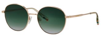Tom Tailor Sonnenbrille TOM TAILOR Modell 675000, Damen, gold, metallic, Sonnenbrillen Sonnenbrille, Form Rund, Logoschriftzug auf B&uuml;gel, Metallfassung