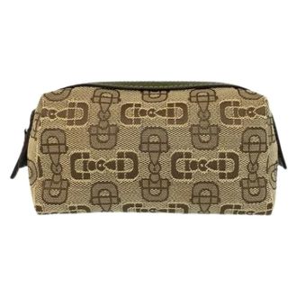 Gucci Pre-owned Clutches, female, Beige, Size: ONE SIZE Pre-owned Canvas Pouch