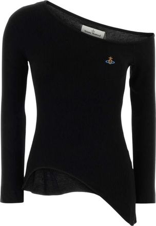 Vivienne Westwood Long Sleeve Orgy Shoulder T-shirt - Dames - Tops - Zwart - Maat: XS Viscose