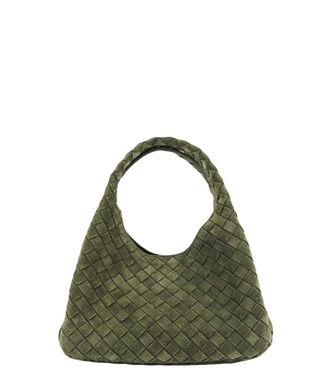 Bottega Veneta Green Campana Small Shoulder Bag
