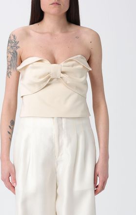 H Couture Top crop in viscosa con fiocco
