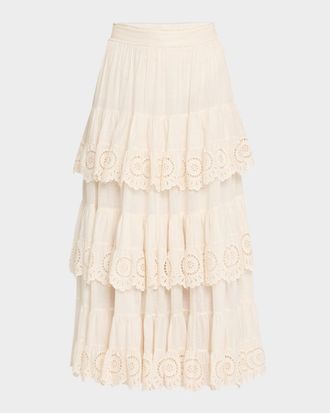 スカート ZIMMERMANN Woman Skirt White 2457SRS252 TEA ZIMMERMANN: Skirt woman - White | Zimmermann skirt
