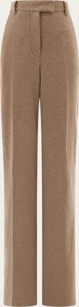 Ferragamo Women Pure wool tailored trouser Beige