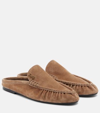 Saint Laurent Le Loafer suede mules