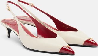 Valentino Garavani Heartip leather slingback pumps