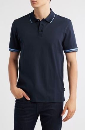 BOSS Parlay Tipped Cotton Polo in Dark Blue at Nordstrom Rack, Size Xx-Large