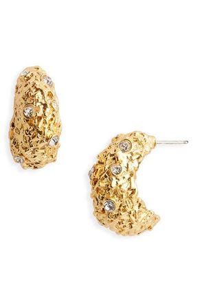 Karine Sultan Crystal Nest Hoop Earrings in Gold at Nordstrom