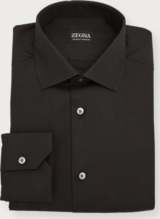 Ermenegildo Zegna Mens Trofeo Comfort Cotton Dress Shirt