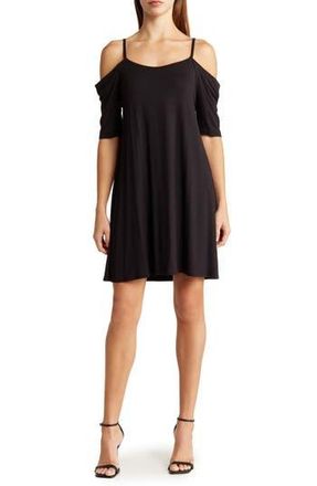 Go Couture Cold Shoulder Minidress in Black at Nordstrom Rack, Size X-Large