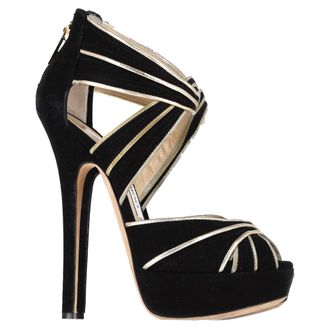 Jimmy Choo London Koko Platform Sandals in Black Suede