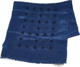 Louis Vuitton Pre-owned Scarves, female, Blue, Size: ONE SIZE Pre-owned Acetate scarves