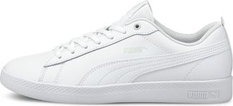 Puma Scarpe da ginnastica da donna in pelle Smash V2, Scarpe, Bianco, 36