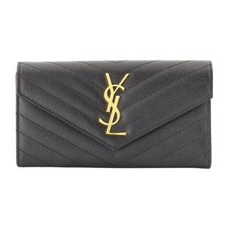 Saint Laurent Wallets & Cardholders, female, Black, Size: ONE SIZE Cassandre Wallet