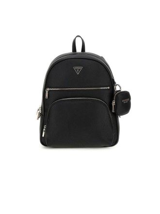Guess Womens Backpack Black Polyurethane Bags - Backpacks