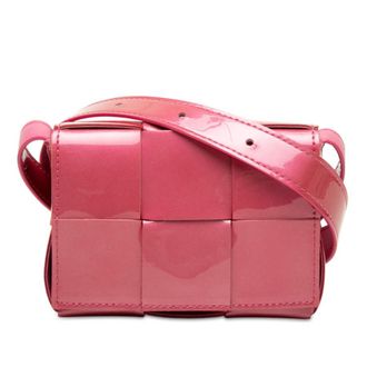 Bottega Veneta Pre-owned Bottega Veneta Extra Mini Patent Intrecciato Cassette Crossbody Ladies OJSGQV1VKEB0QV5E