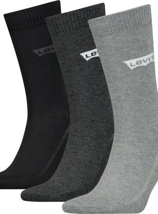 Levi's Calzini Levis Regular in cotone riciclato con logo Batwing - Confezione da 3 - Uomo - 39 - Grigio / Grey Combo