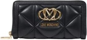 Love Moschino Gewatteerde Portemonnee met Ritssluiting - Dames - Portefeuilles - Zwart - ONE Size - Polyester - Accessoires