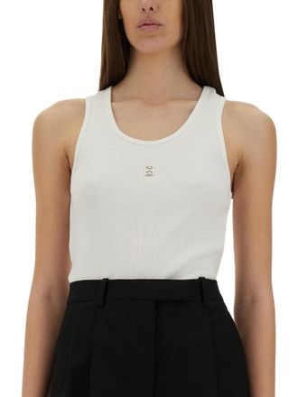 Givenchy Logo-Embroidered Cotton Tank Top - White