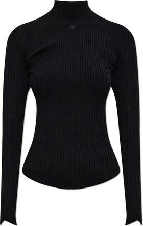 Courrèges Truien & Vesten, Dames, Zwart, XS, Golf met logo