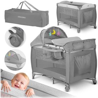 OEM Cuna De Viaje 125x65x78cm Rk-242 Gris