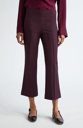 Vince Pintuck Crop Flare Cotton Blend Pants in Dahlia Wine at Nordstrom Rack, Size 14